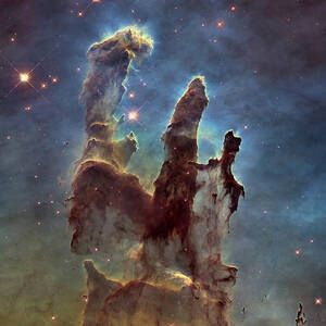 Hubble Pillars of Creation HD Square by Adam Romanowicz