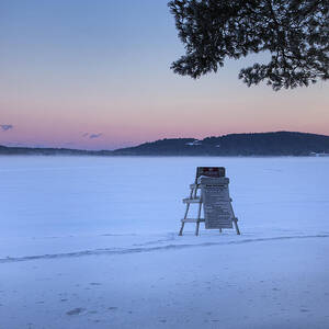 No Lifeguard Spofford Lake by Tom Singleton