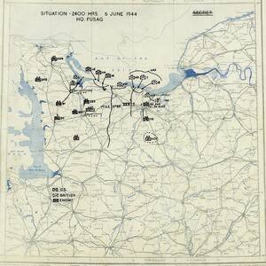 Normandy Campaign Map by Science Photo Library