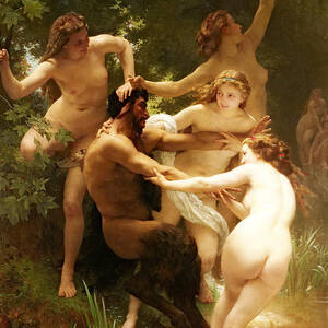 Nymphs and Satyr by William-Adolphe Bouguereau