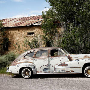 Old Worn Classic Car Parked On The Side by Julien Mcroberts