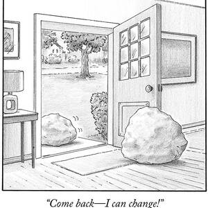 One Boulder Speaks To Another Boulder That by Harry Bliss