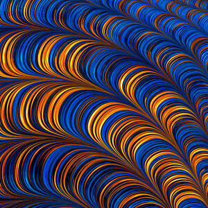 Orange and blue abstract pattern by Matthias Hauser