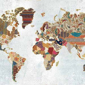 Pattern World Map by Laura Marshall