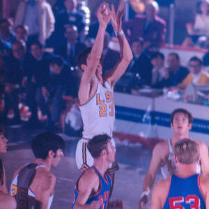 Pete Maravich Releasing Shot by Retro Images Archive