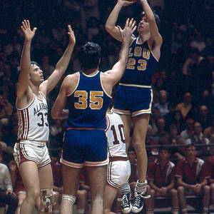 Pete Maravich Shooting In Traffic by Retro Images Archive