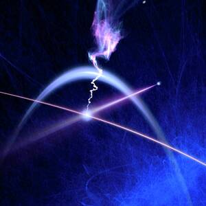 Photon Interacting With Electron by Science Photo Library