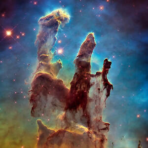 Pillars of Creation in High Definition - Eagle Nebula by Jennifer Rondinelli Reilly - Fine Art Photography