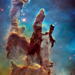 Pillars of Creation in High Definition Cropped by Jennifer Rondinelli Reilly - Fine Art Photography