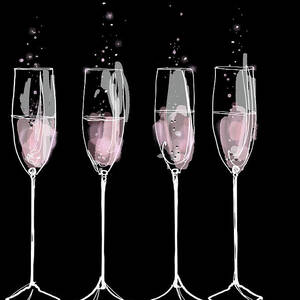 Two Champagne Glasses Toasting Painting by Ikon Images - Fine Art America