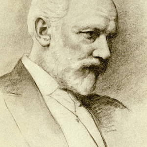 Portrait Of The Composer Piotr Tchaikovsky by English School