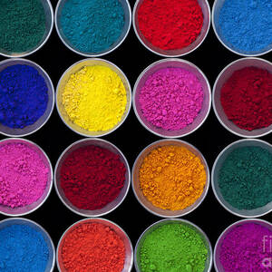 Pots of Coloured Powder Pattern by Tim Gainey