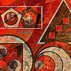 Red And Black Abstract by Ally  White