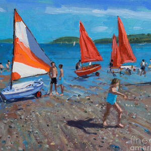 Red and White Sails by Andrew Macara