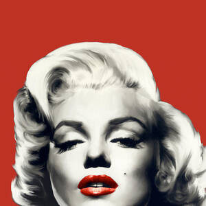 Red Lips Marilyn In Red by Chris Consani