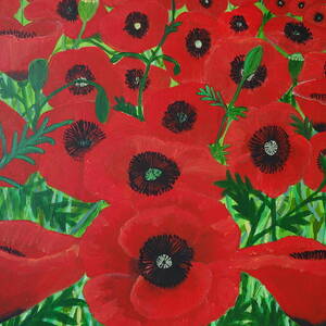 Red Poppies 1 by Karen Jane Jones