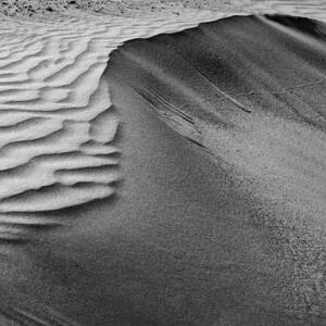 Sand Pattern Abstract - 2 - Black and White by Nikolyn McDonald