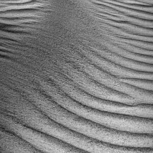 Sand Pattern Abstract - 3 - Black and White by Nikolyn McDonald