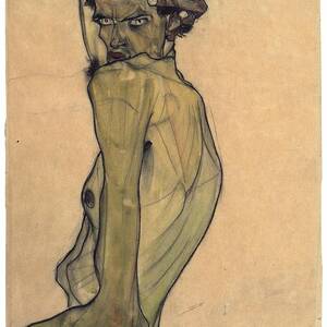 Self-Portrait with Arm Twisted Above Head by Celestial Images
