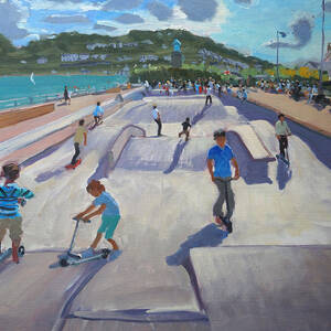 Skateboaders  Teignmouth by Andrew Macara