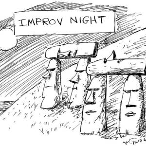 Some Moai Statues On Easter Island Support Others by Mike Twohy