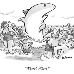 Someone Has Just Yelled Shark! At The Beach by Benjamin Schwartz