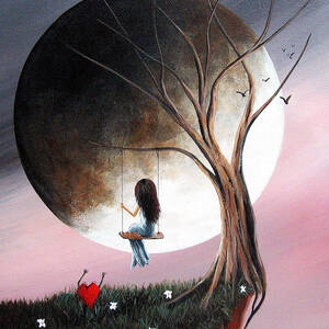 Sometimes She Just Wants To Be Alone by Shawna Erback by Moonlight Art Parlour