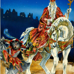 St Nicholas and Dark Peter by Lynette Yencho