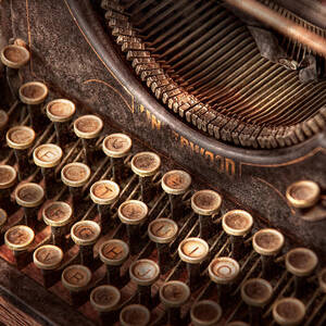 Steampunk - Typewriter - Too tuckered to type by Mike Savad