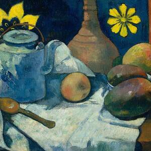 Still Life with Teapot and Fruit by Paul Gauguin
