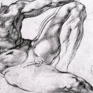 Study for the Creation of Adam by Michelangelo 