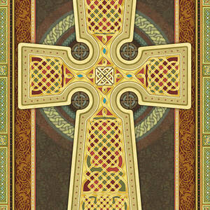 Stylized Celtic Cross by Randy Wollenmann