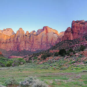 Sunrise at Tower of the Virgins - Panoramic View by Gregory Ballos