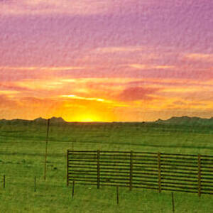Sunset Along Highway by Crystal Wightman