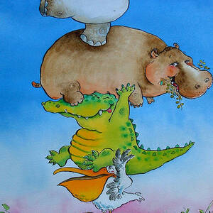 Super Mouse Pen & Ink And Wc On Paper by Maylee Christie
