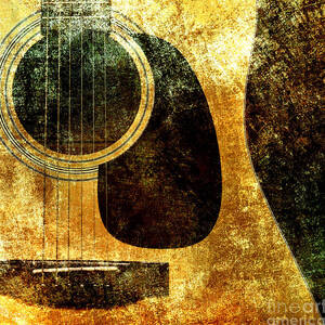 The Edgy Abstract Guitar Square by Andee Design
