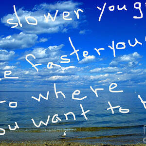 The Slower You Go The Faster You Get To Where You Want To Be by Walter Paul Bebirian