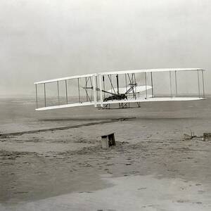 The Wright brothers' first powered by Science Photo Library