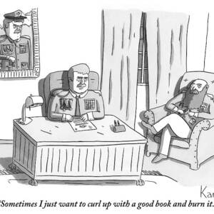 Two Army Generals Are Seen Sitting And Talking by Zachary Kanin
