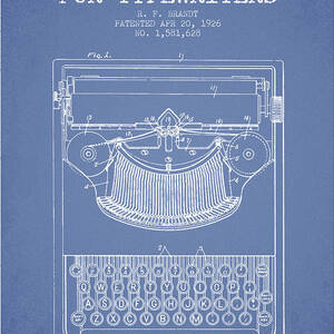 Typewriting Machine Patent Typewriting Machine Poster Typewriter Blueprint  Typewriter Print Typewriter Art Typewriter Decor p308