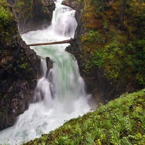 Upper Little Qualicum Falls in Spring by Michael Russell