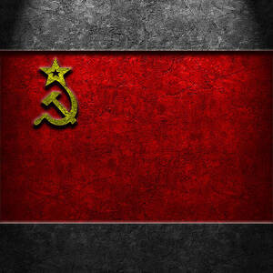 USSR Flag Stone Texture by Brian Carson