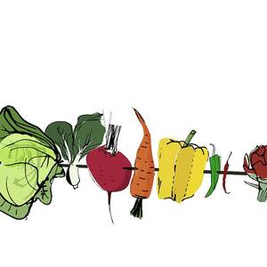 Vegetable Kebab by Science Photo Library
