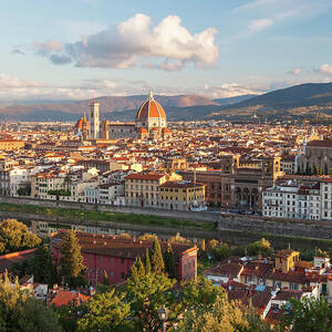 View Of City From Piazza Michelangelo by Peter Adams