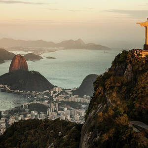 View Of Rio De Janeiro At Sunset by Christian Adams