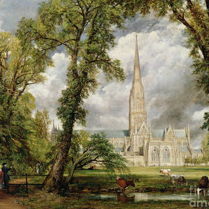 View of Salisbury Cathedral from the Bishop's Grounds by John Constable
