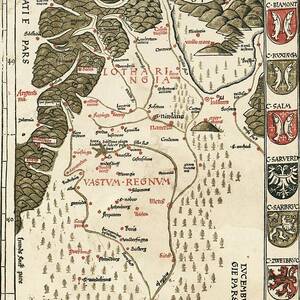 Waldseemuller Map Of Lorraine by Science Photo Library