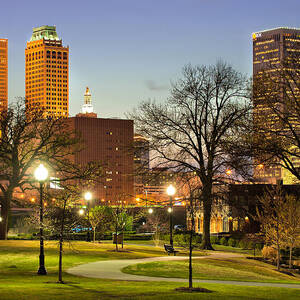 Walkway City View - Tulsa Oklahoma by Gregory Ballos