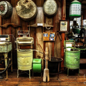 Washing Machines of Yesteryear by Kaye Menner