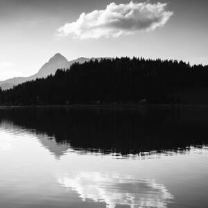 Water reflection black and white by Matthias Hauser